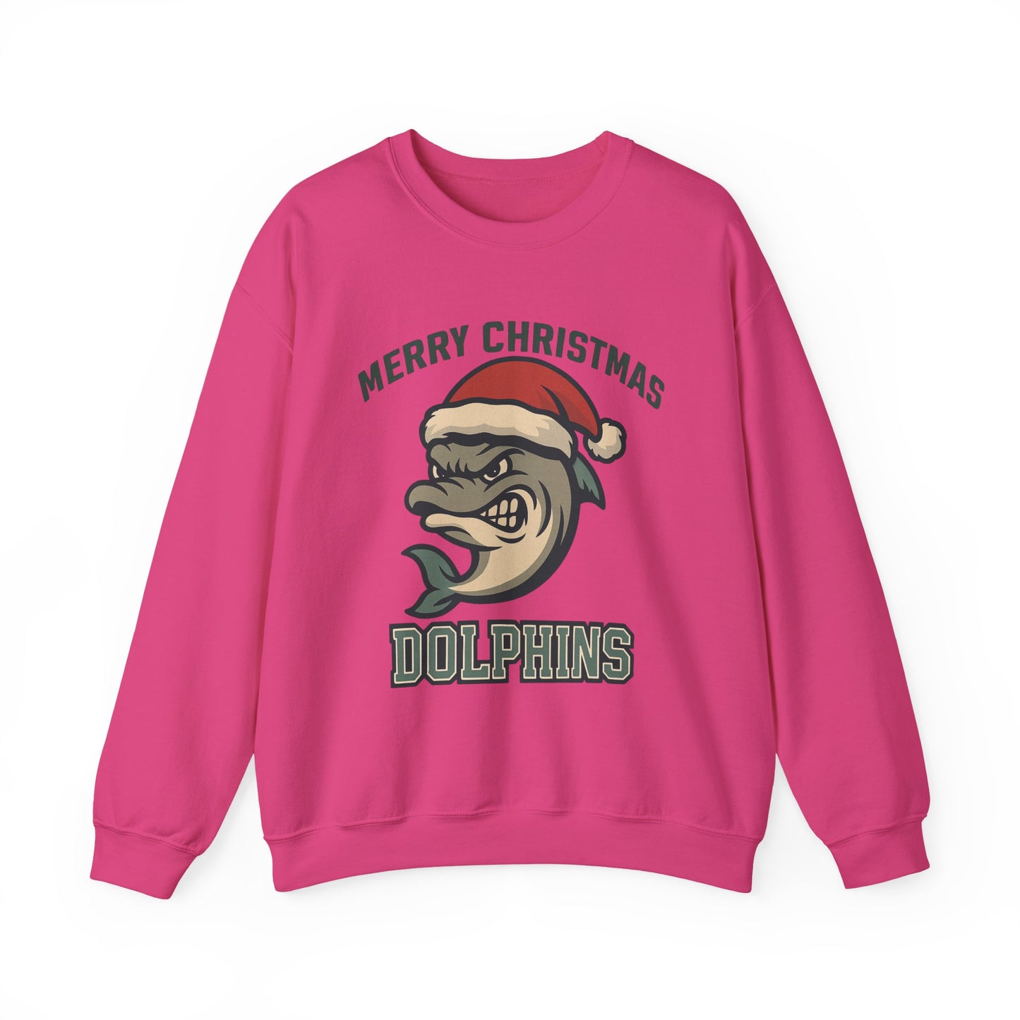 Merry Christmas Dolphins Sweatshirt - Gildan