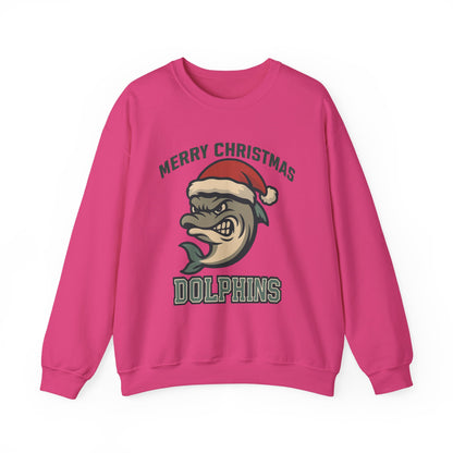 Merry Christmas Dolphins Sweatshirt - Gildan
