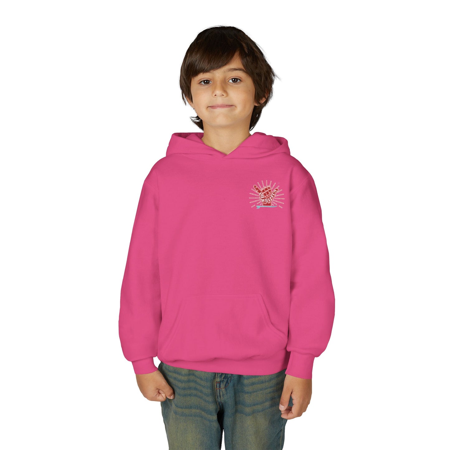 Youth Surfing Christmas Hoodie - Gildan