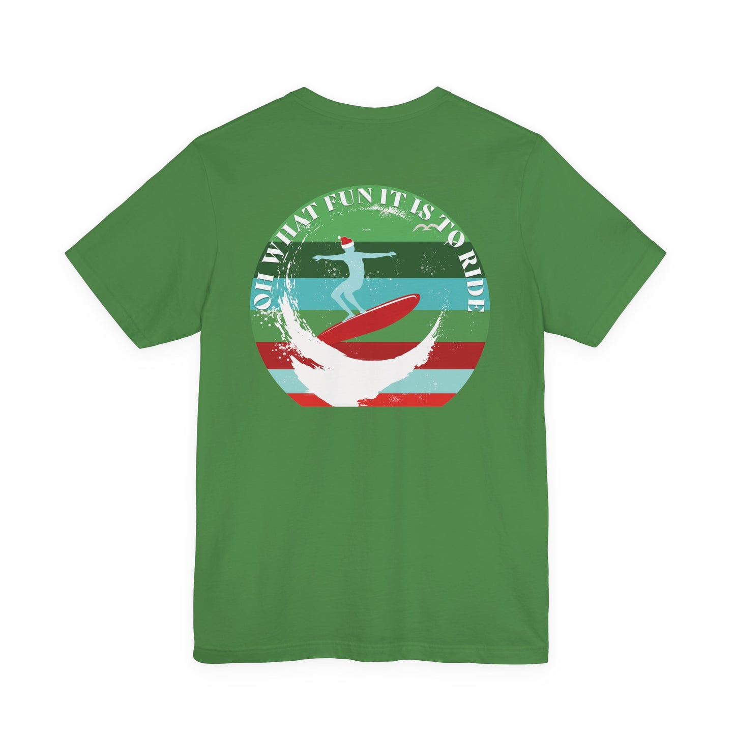 Adult Christmas Surfing Tee - Bella Canvas