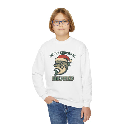 Merry Christmas Dolphins Sweatshirt - Gildan