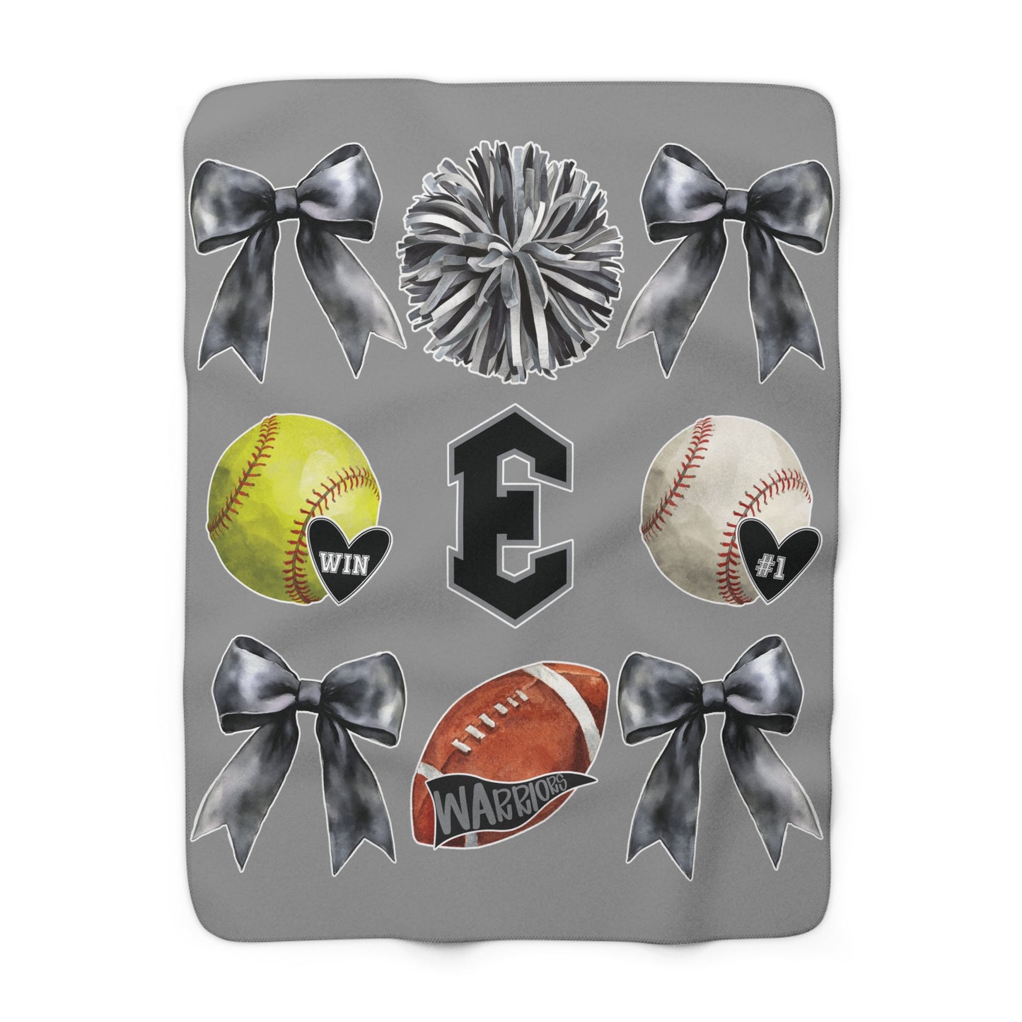 Elberta Sports Fleece Blanket - 1 Sided