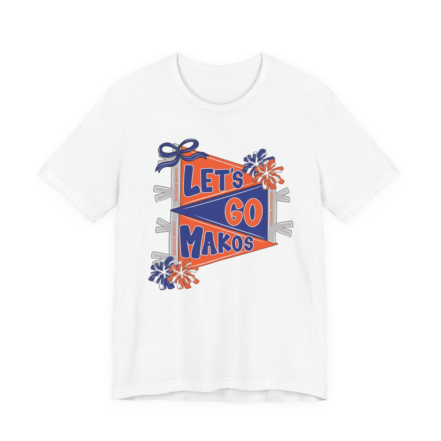 Adult Makos Let's Go Pennant Tee - Bella Canvas