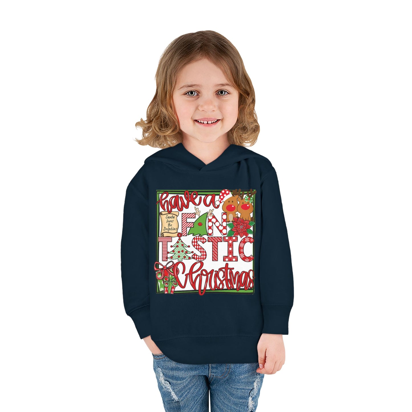 Dolphins Fintastic Christmas Toddler Hoodie
