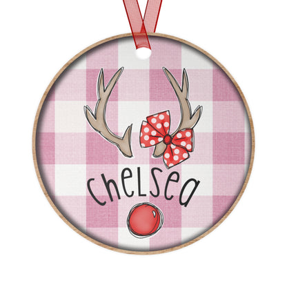 Personalized Girl Reindeer Ornament
