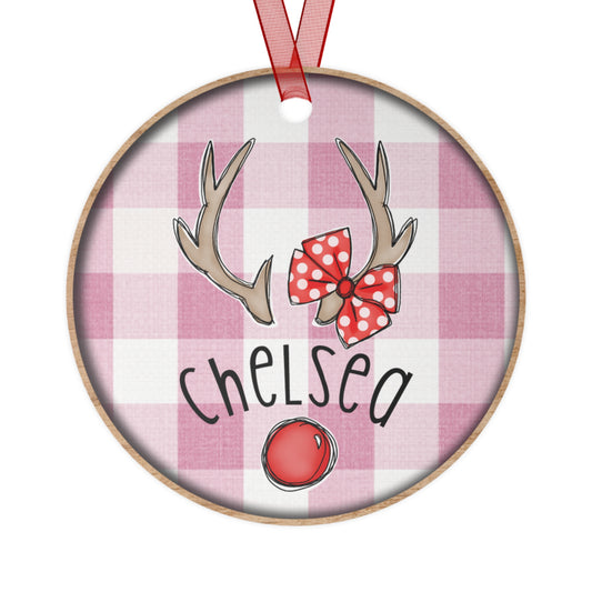 Personalized Girl Reindeer Ornament