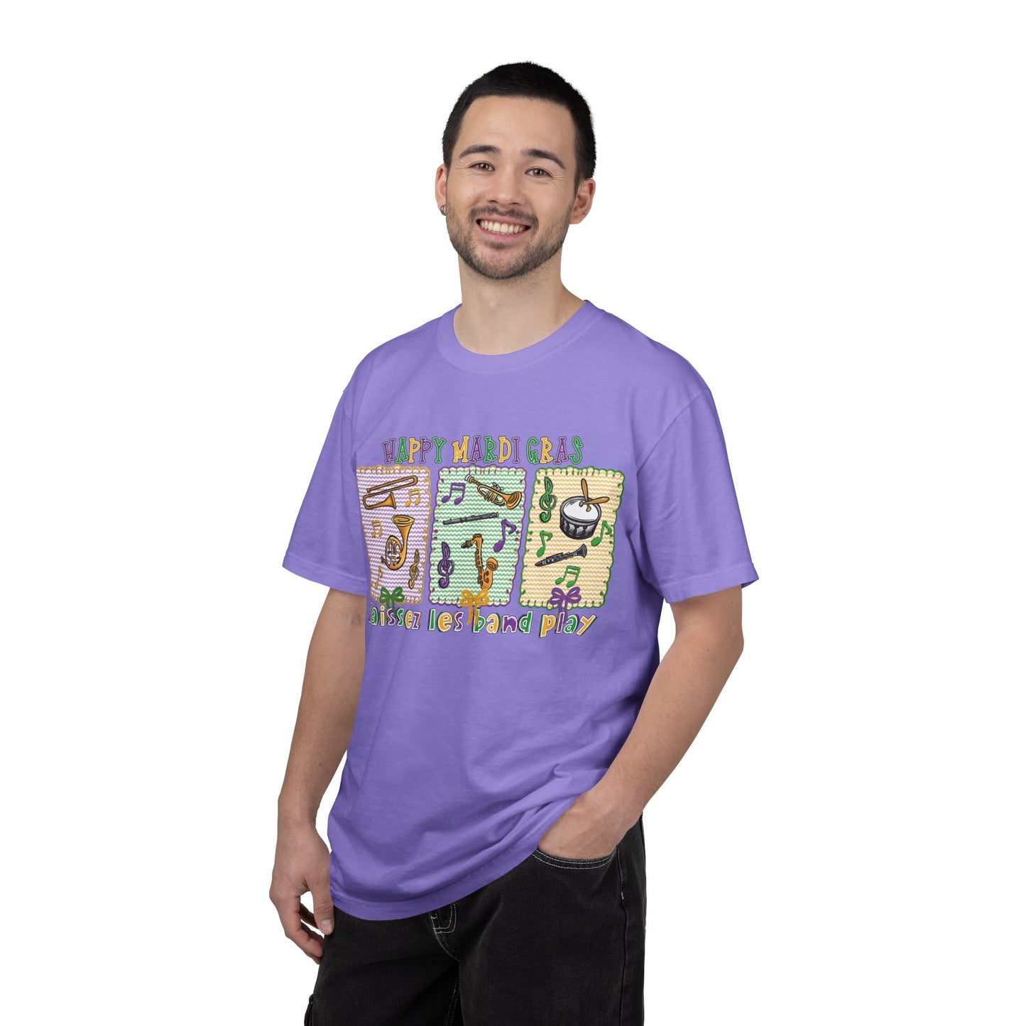 Happy Mardi Gras Jazz T-Shirt — Let the Good Times Roll Shirt