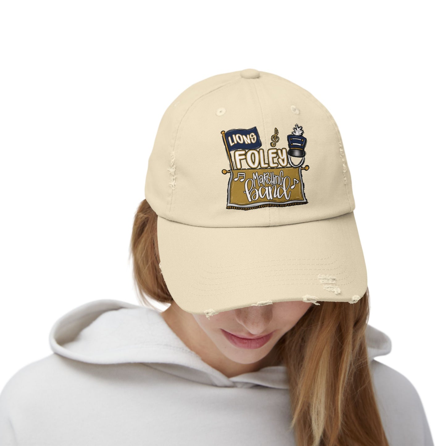 Lions Marching Band Distressed Cap