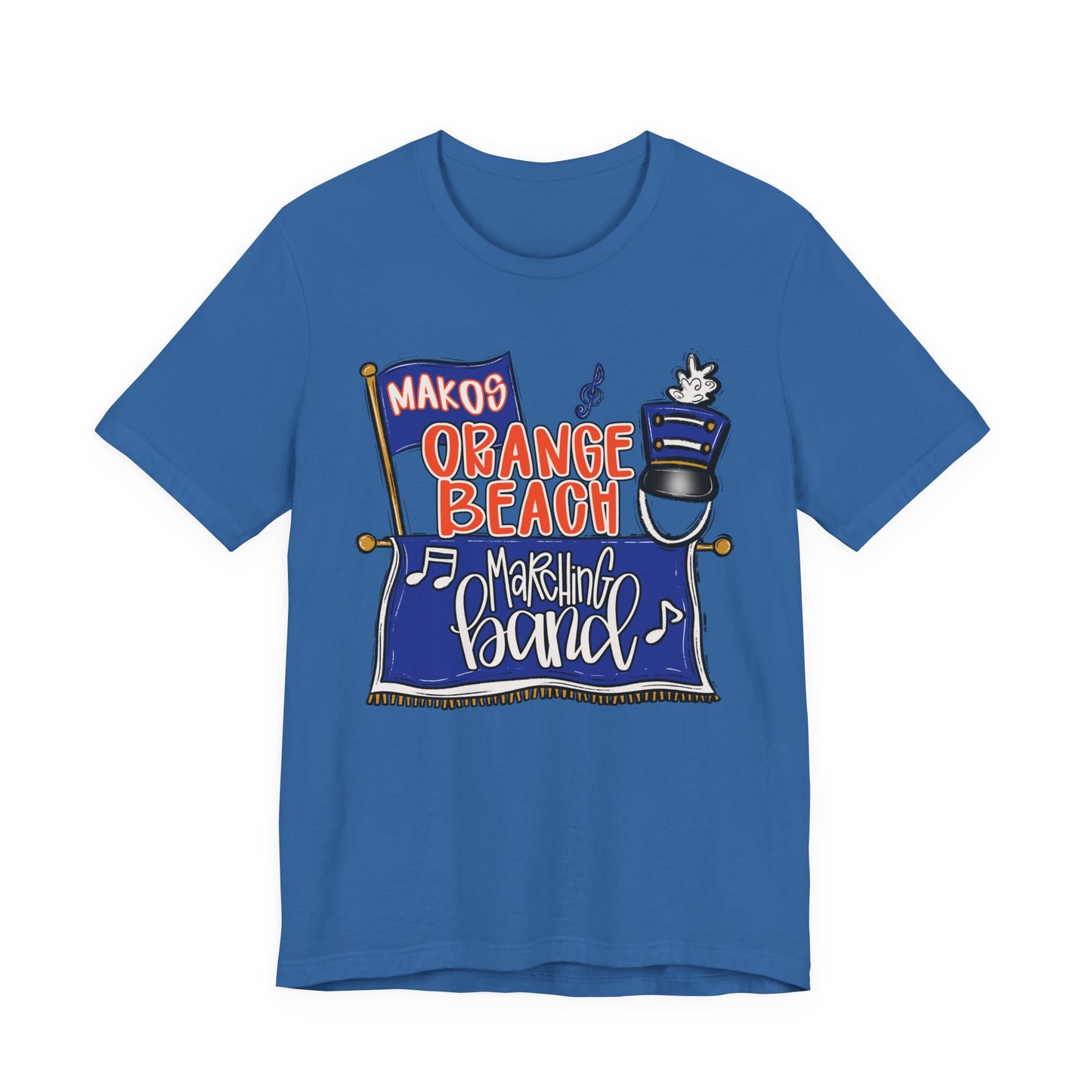 Adult Orange Beach Marching Band Tee - Bella Canvas