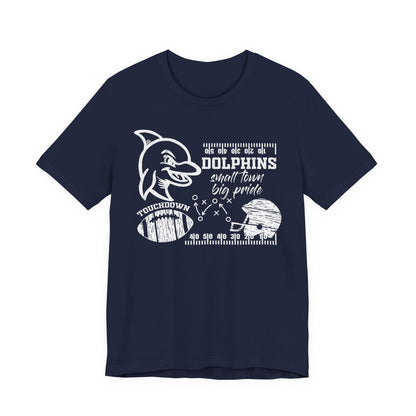 Adult Dolphin Football Tee - Bella Canvas