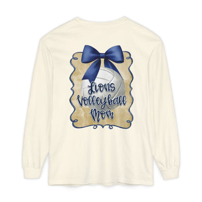 Foley Lions Volleyball Mom Long Sleeve T-Shirt- Comfort Colors
