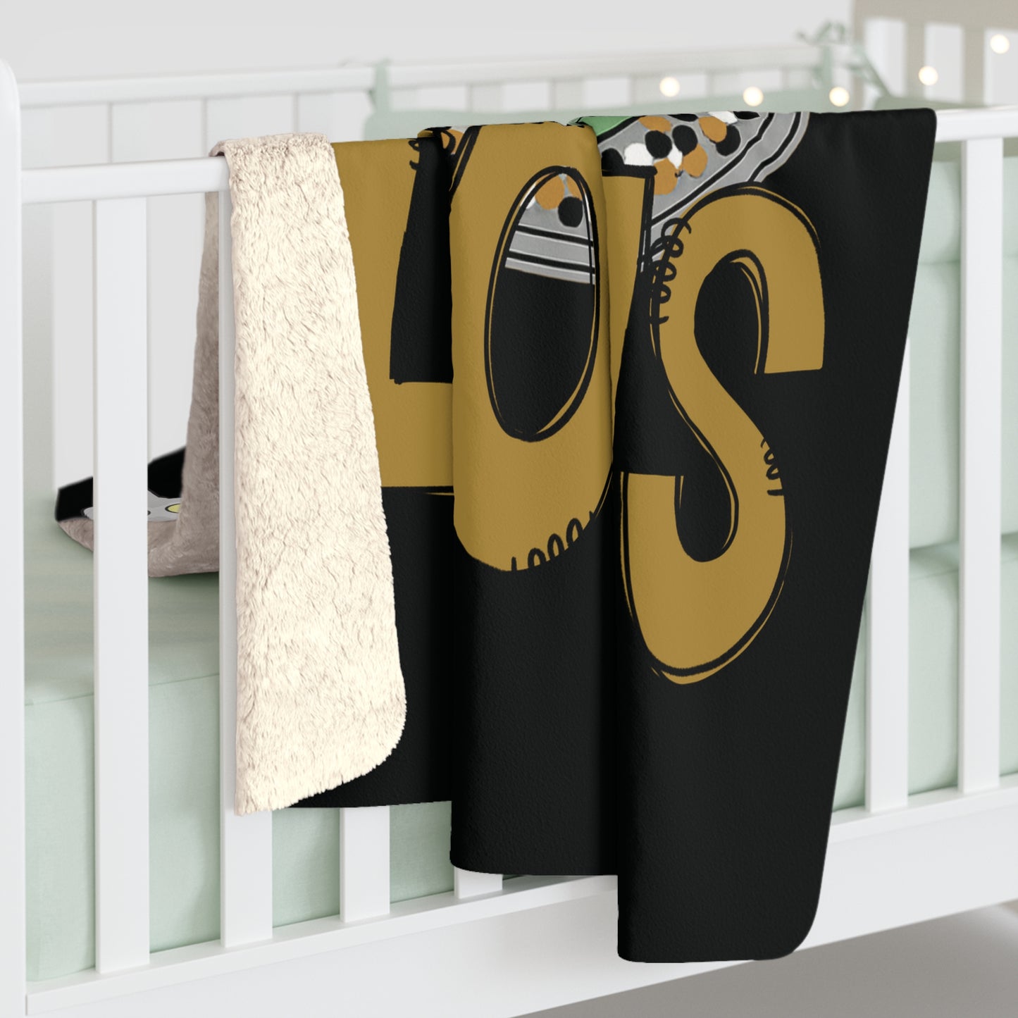 Cozy Sherpa Fleece Blanket for Football Lovers, Warm Throw for Game Nights, Unique Gift for Sports Fans, Home Decor for Tailgate