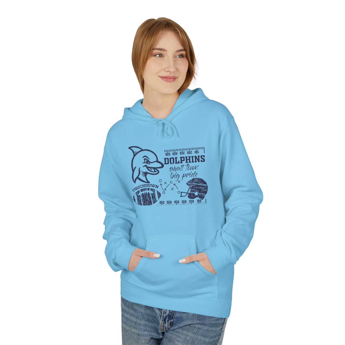 Dolphin Football Hoodie - Gildan
