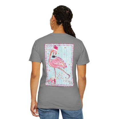 Flamingo Flamingle All the Way Christmas Tee - Comfort Colors