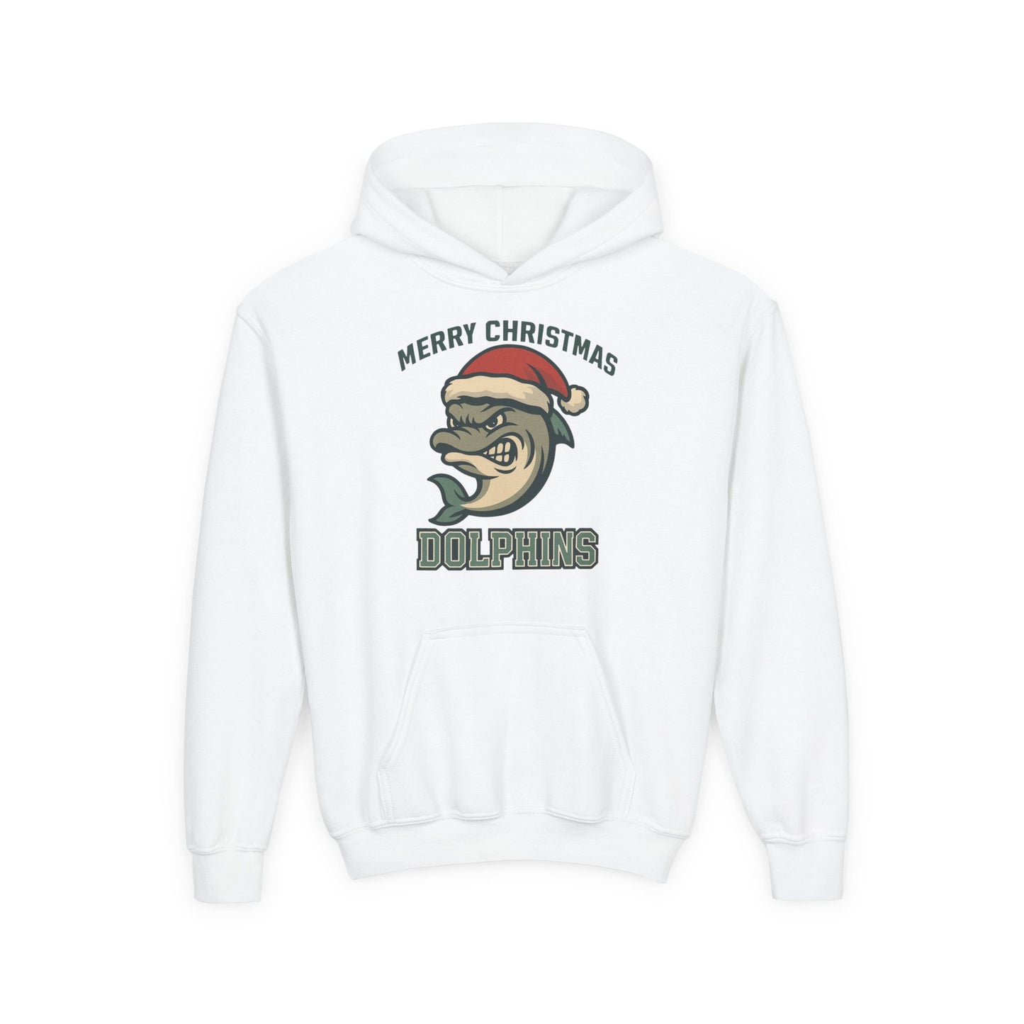 Merry Christmas Dolphins Hoodie - Gildan