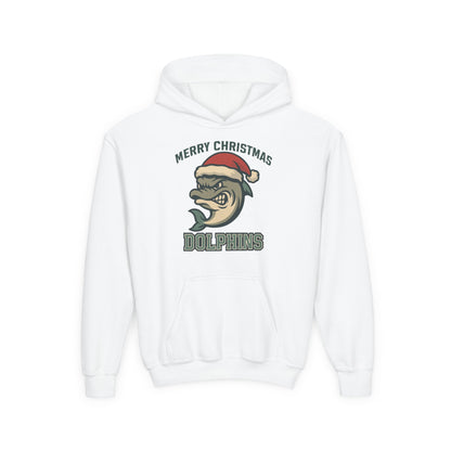 Merry Christmas Dolphins Hoodie - Gildan