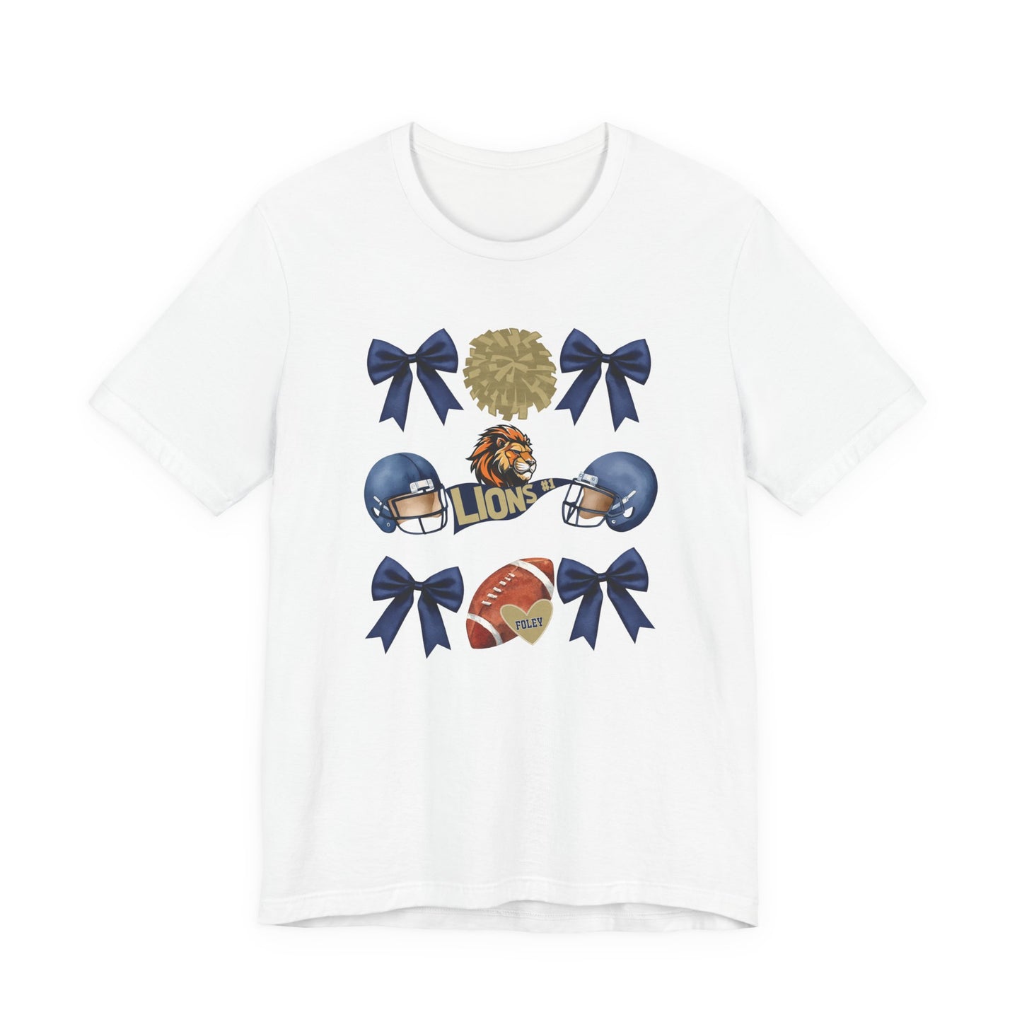 Lions Coquette Football Cheer Tee - Bella Canvas
