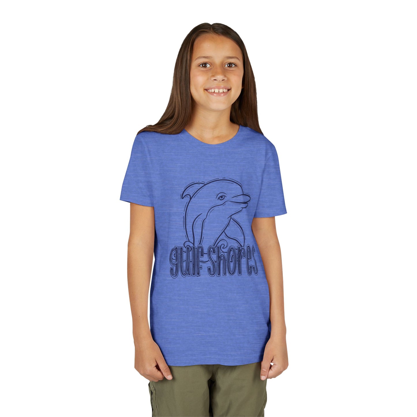 Youth Dolphin Sketch Tee - Bella Canvas