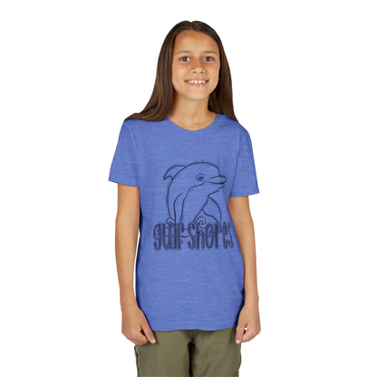 Youth Dolphin Sketch Tee - Bella Canvas