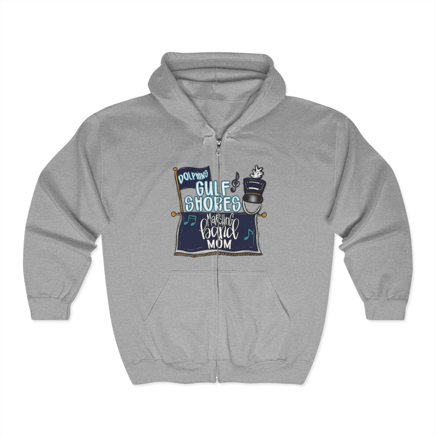 Adult GS Marching Band Mom Unisex Zip-Up Hoodie - Gildan