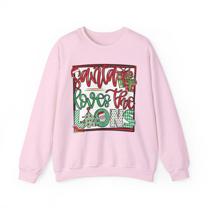 Santa Loves the Lions Sweatshirt - Gildan