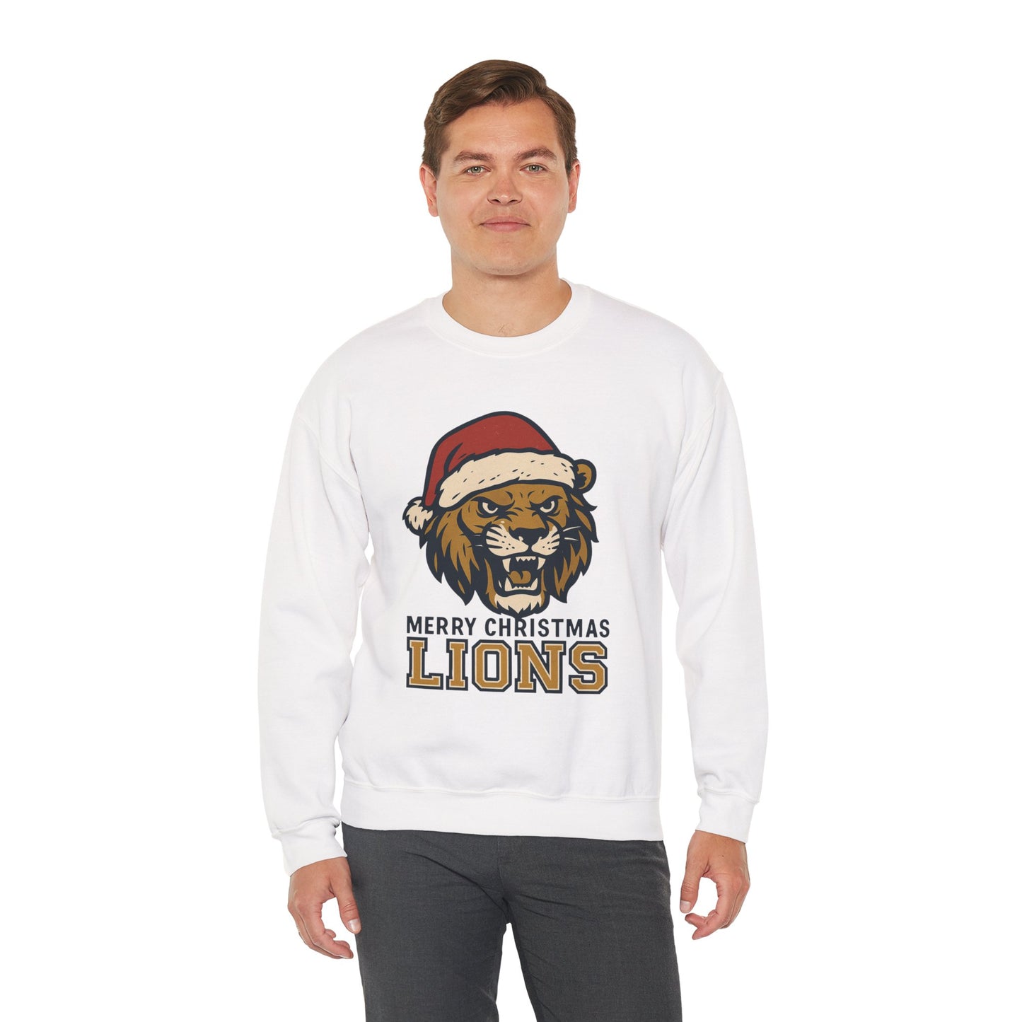 Merry Christmas Lions Sweatshirt — Gildan