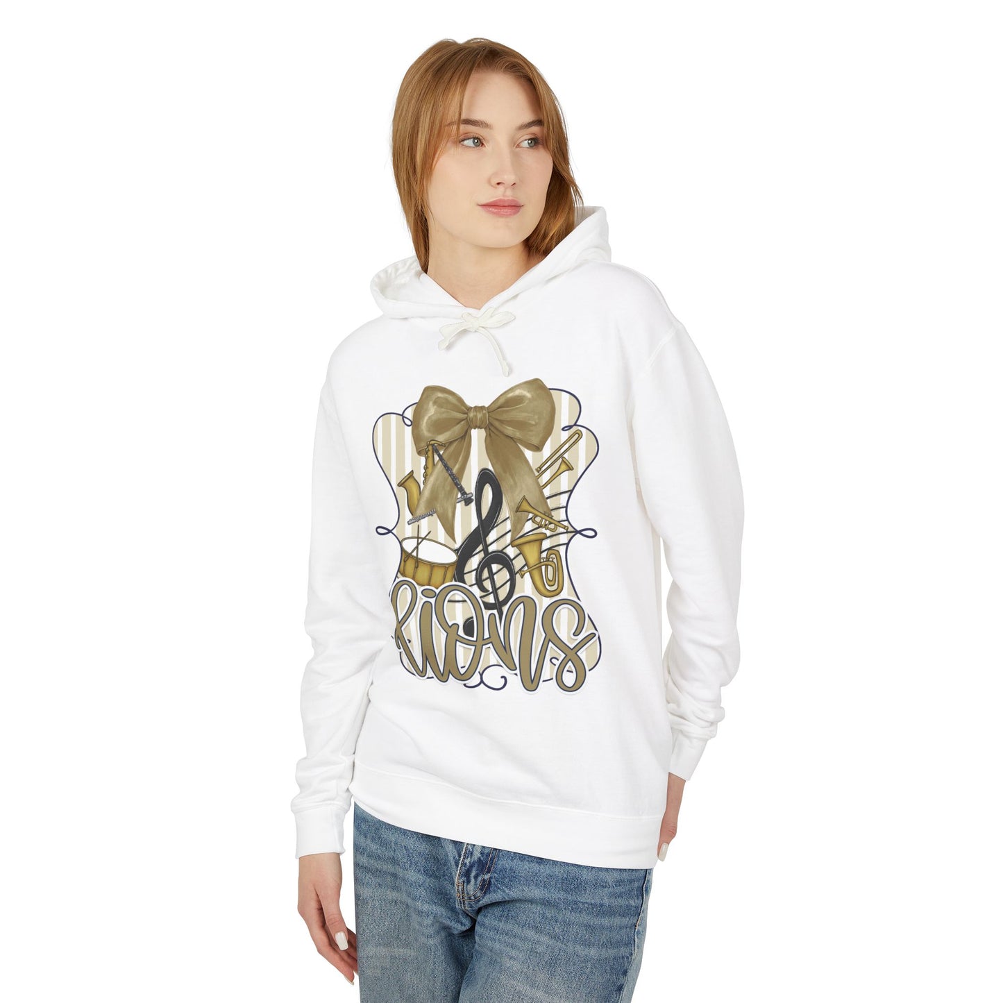 Adult Lions Coquette Band Hoodie - Comfort Colors