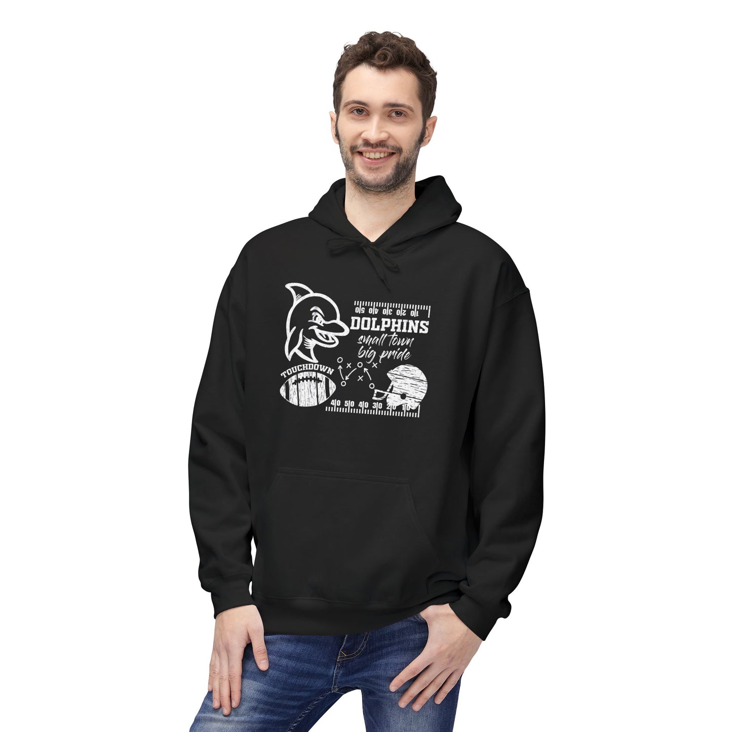 Dolphin Football Hoodie - Gildan