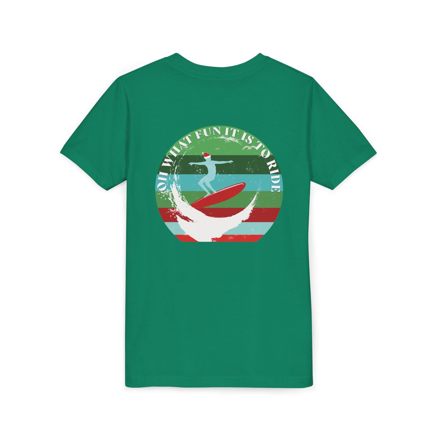 Youth Surfing Christmas Tee - Gildan