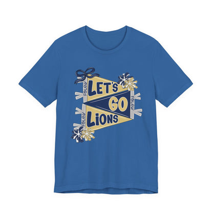 Let's Go Lions Pennant Tee - Bella Canvas