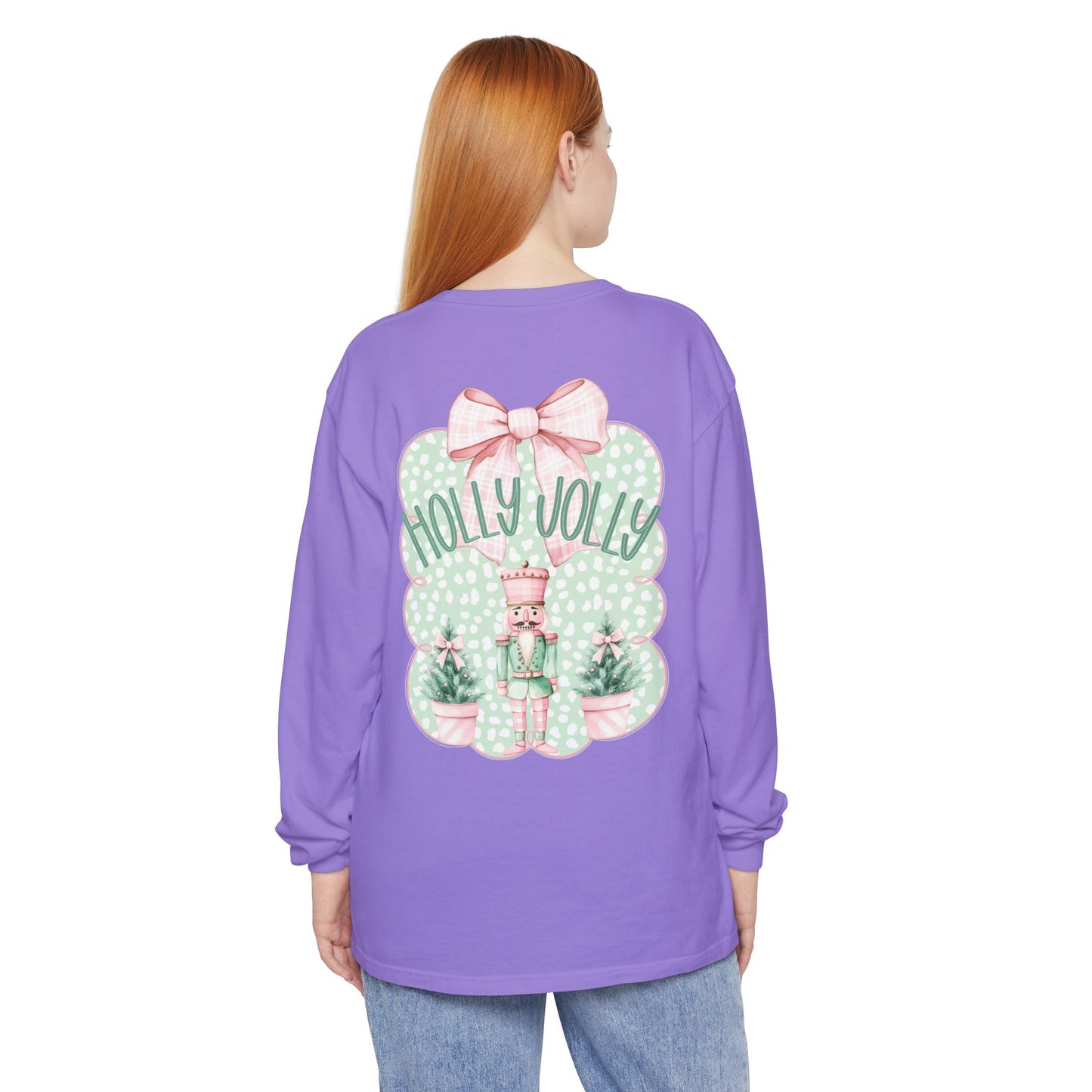 Holly Jolly Long Sleeve Tee - Comfort Colors