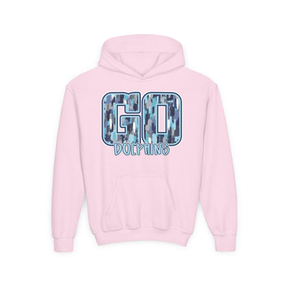 Youth GO Dolphins Hoodie - Gildan