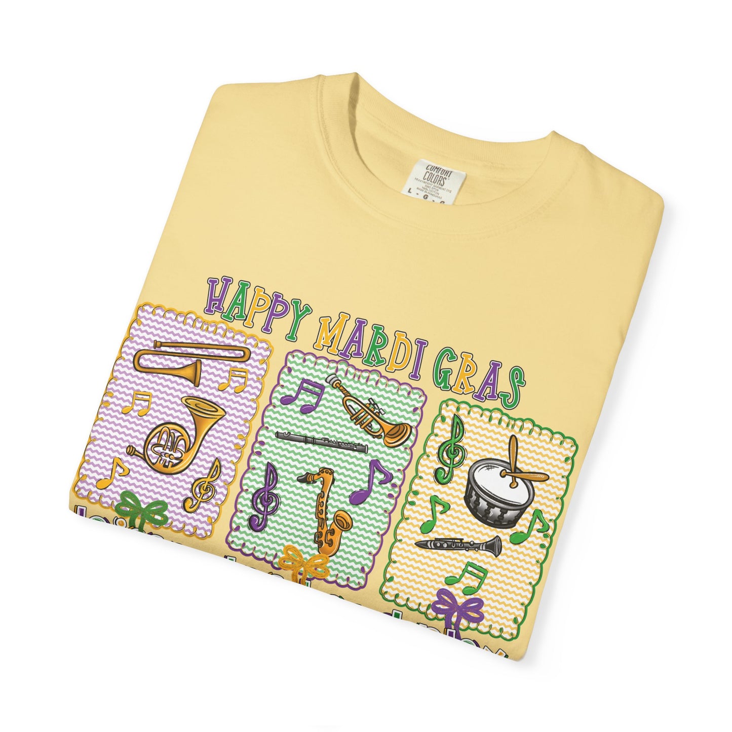 Happy Mardi Gras Jazz T-Shirt — Let the Good Times Roll Shirt