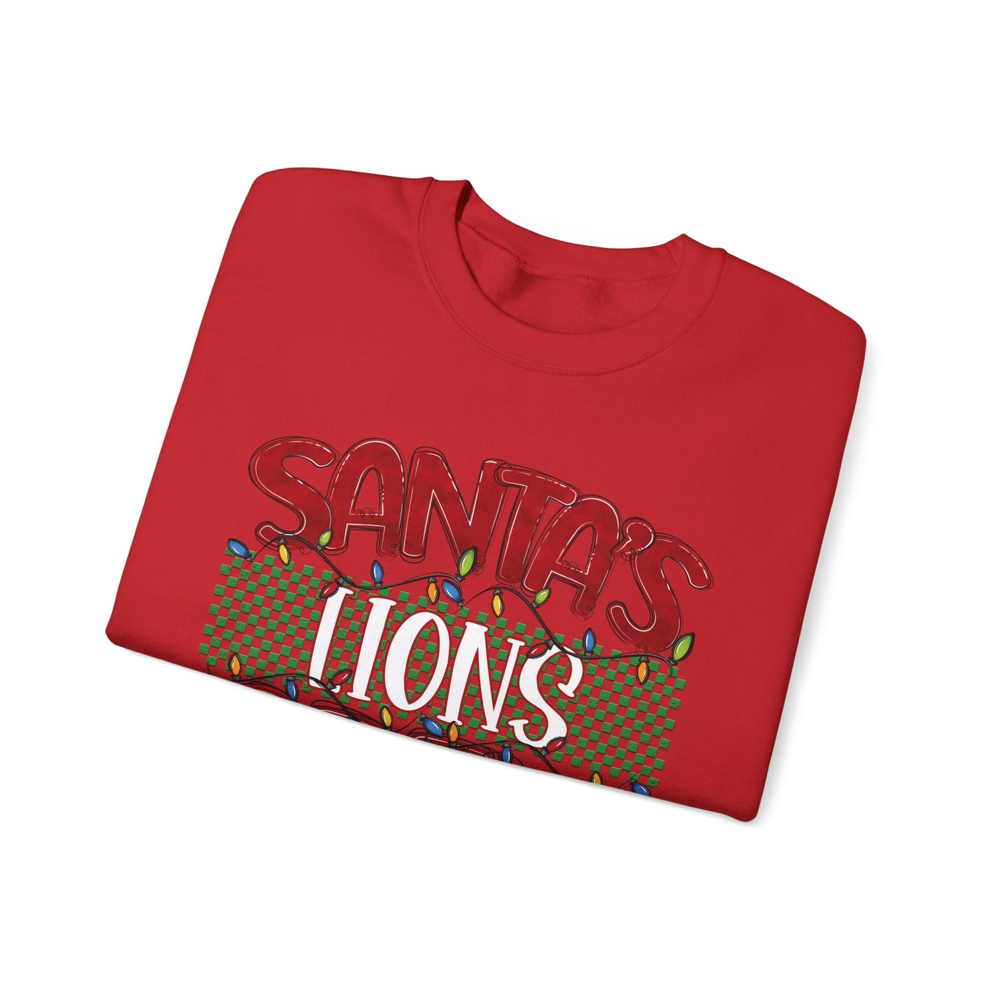 Santa's Lions Crew Sweatshirt - Gildan