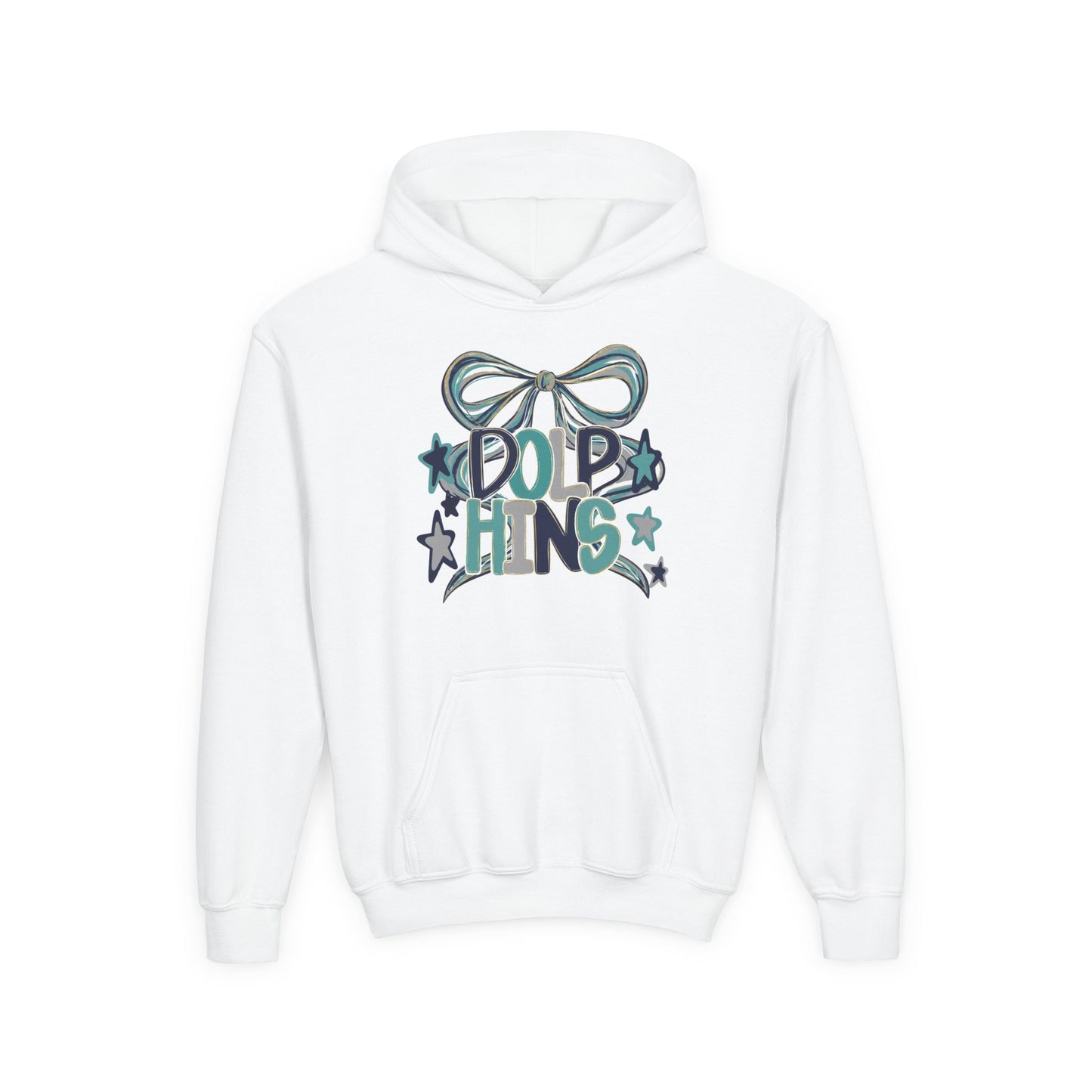 Youth Dolphins Ribbon Hoodie
