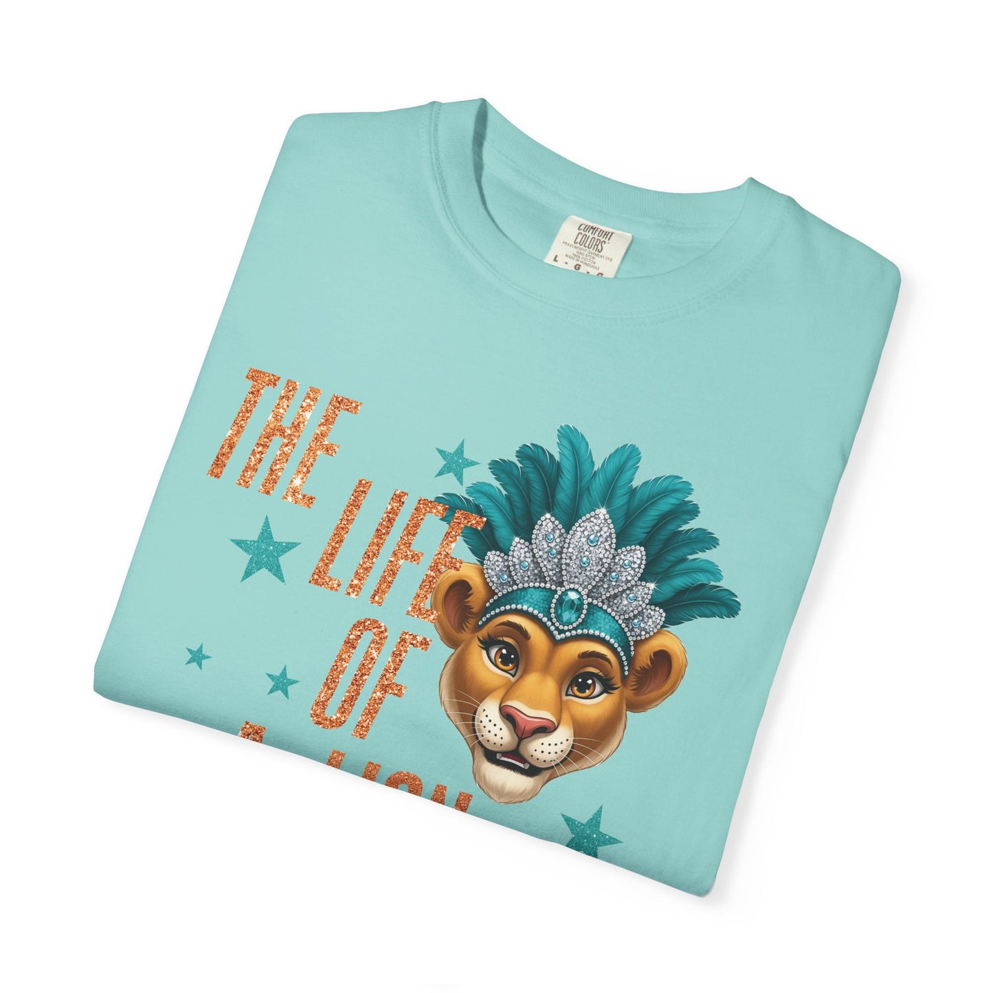 Adult Life of a Lion Faux Glitter - Comfort Colors