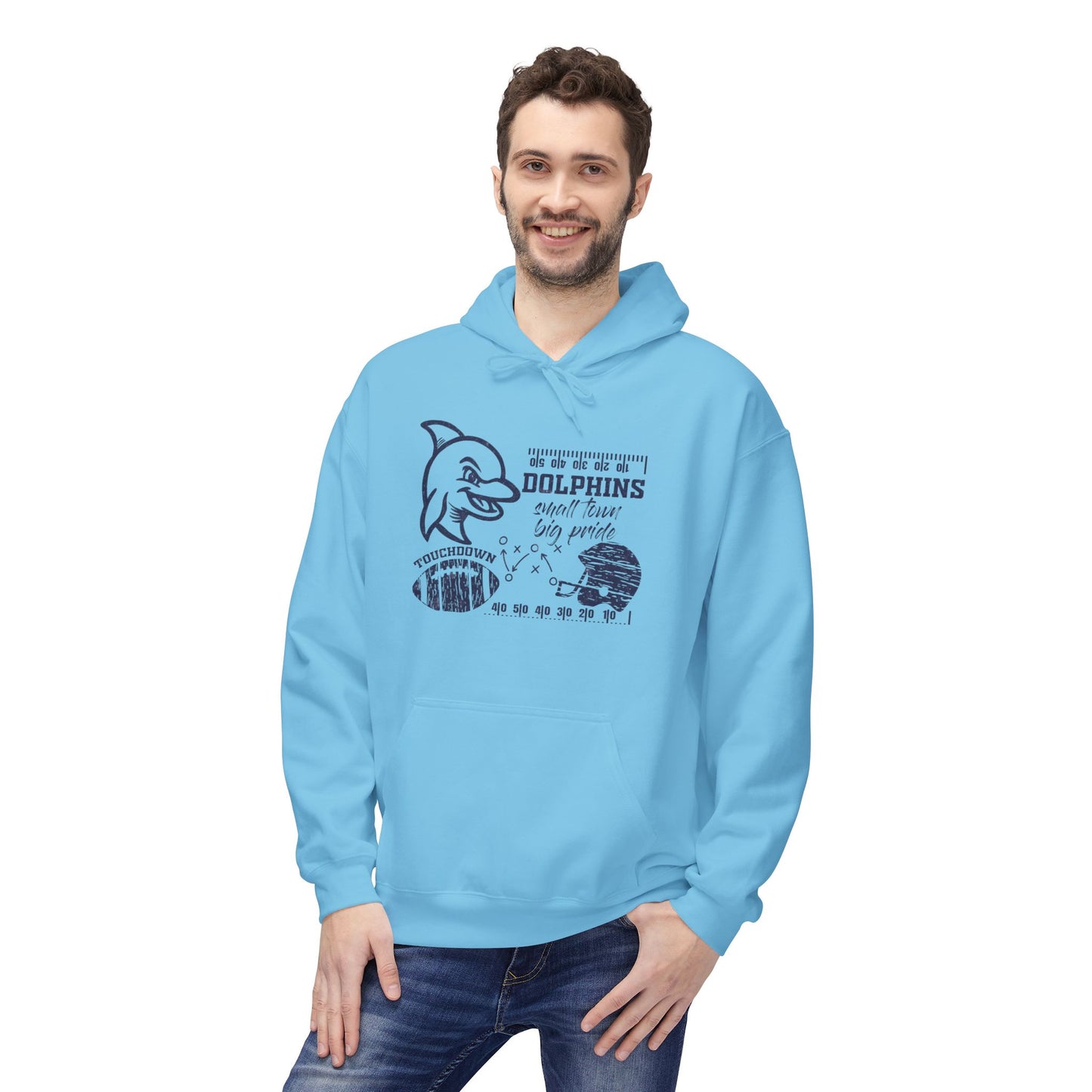 Dolphin Football Hoodie - Gildan