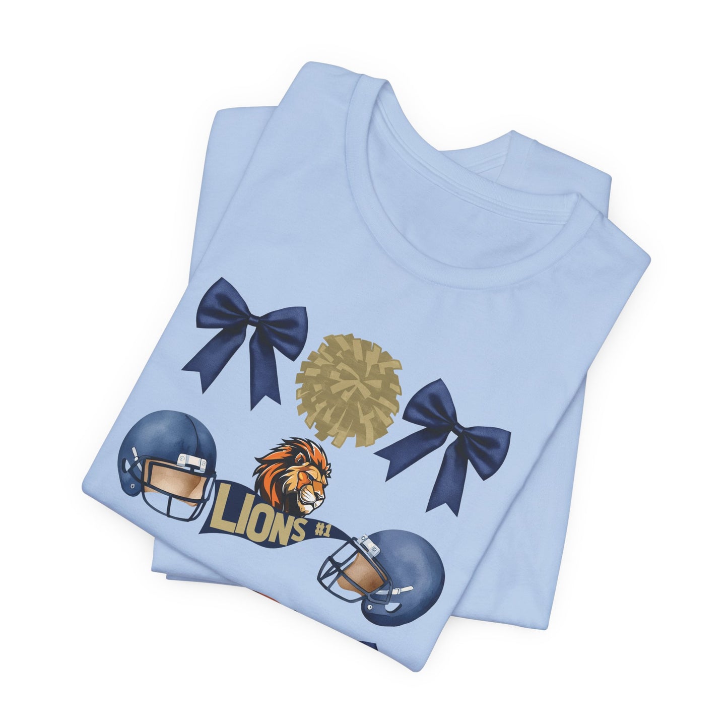Lions Coquette Football Cheer Tee - Bella Canvas