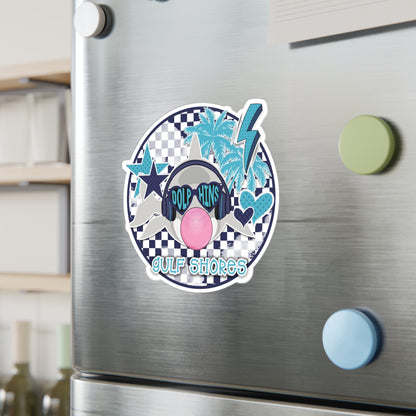 Gulf Shores Dolphin We're Poppin Kiss-Cut Vinyl Decal