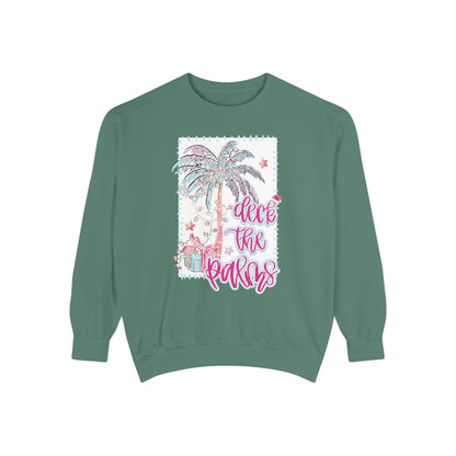Deck the Palms Sweatshirt - Comfort Colors