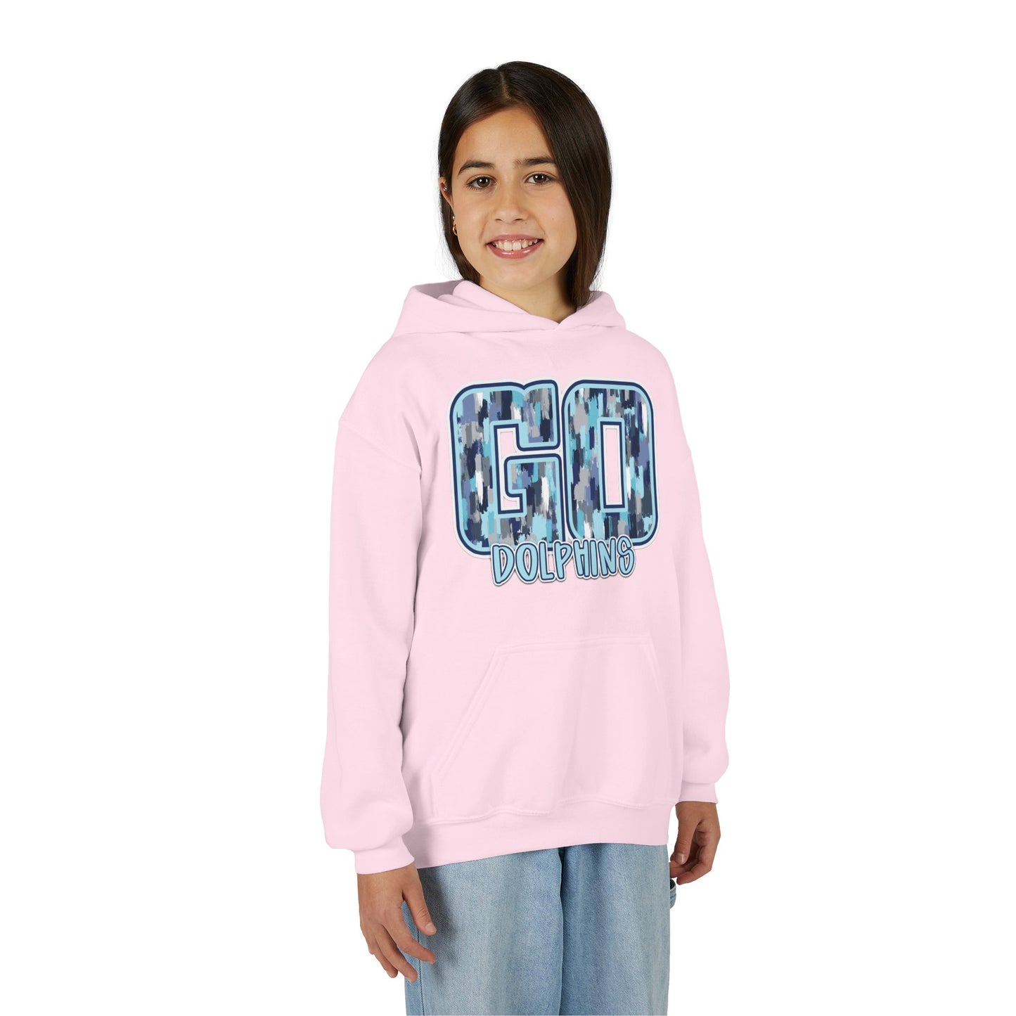 Youth GO Dolphins Hoodie - Gildan