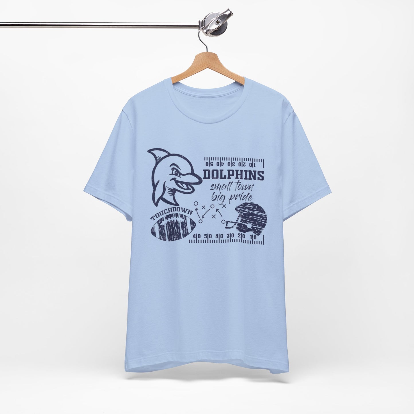 Adult Dolphin Football Tee - Bella Canvas