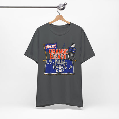 Adult Orange Beach Dad Band Tee - Bella Canvas