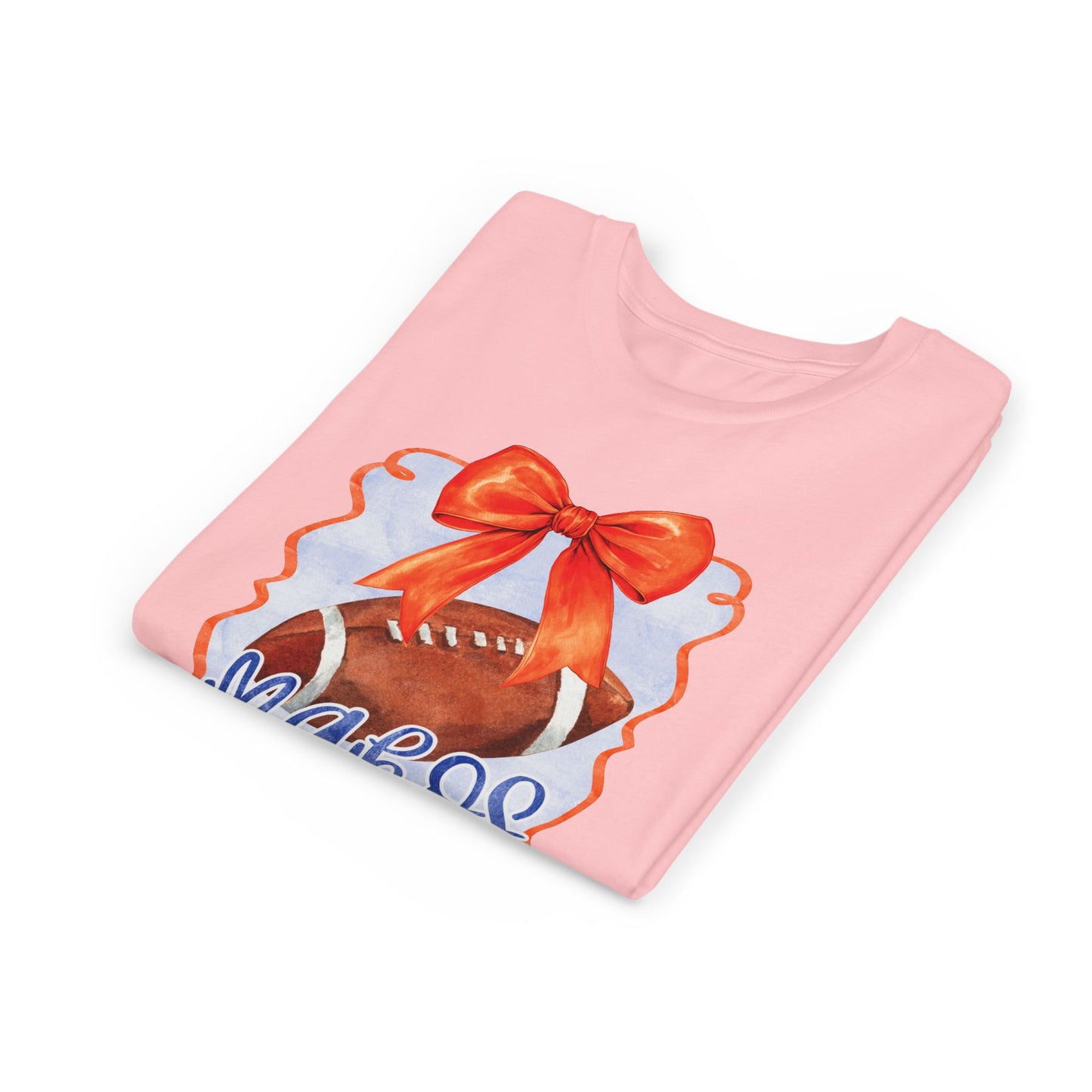 Coquette Watercolor Football Tee - Bella Canvas