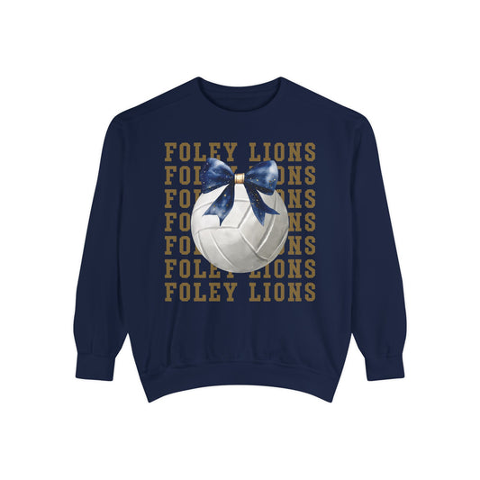 Foley Lions Volleyball Coquette Sweatshirt - Comfort Colors