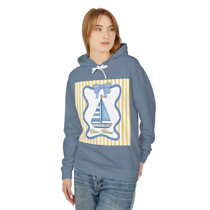 Adult Coquette Sailboat Hooded Sweatshirt - Comfort Colors