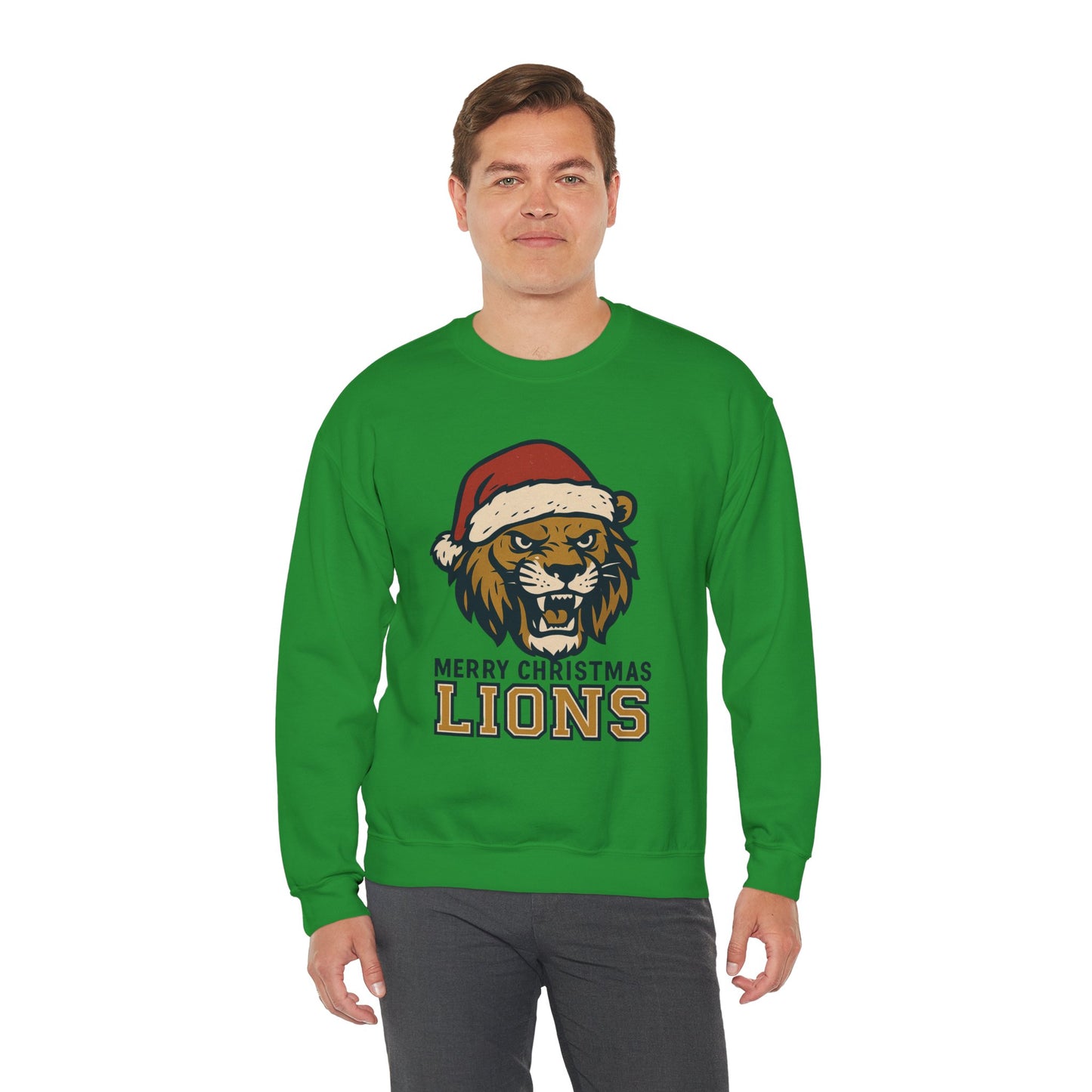 Merry Christmas Lions Sweatshirt — Gildan