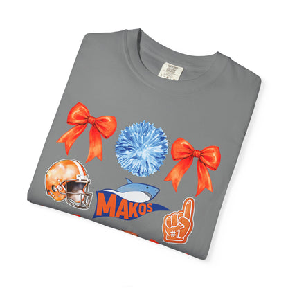 Makos Coquette Football Tee - Comfort Colors