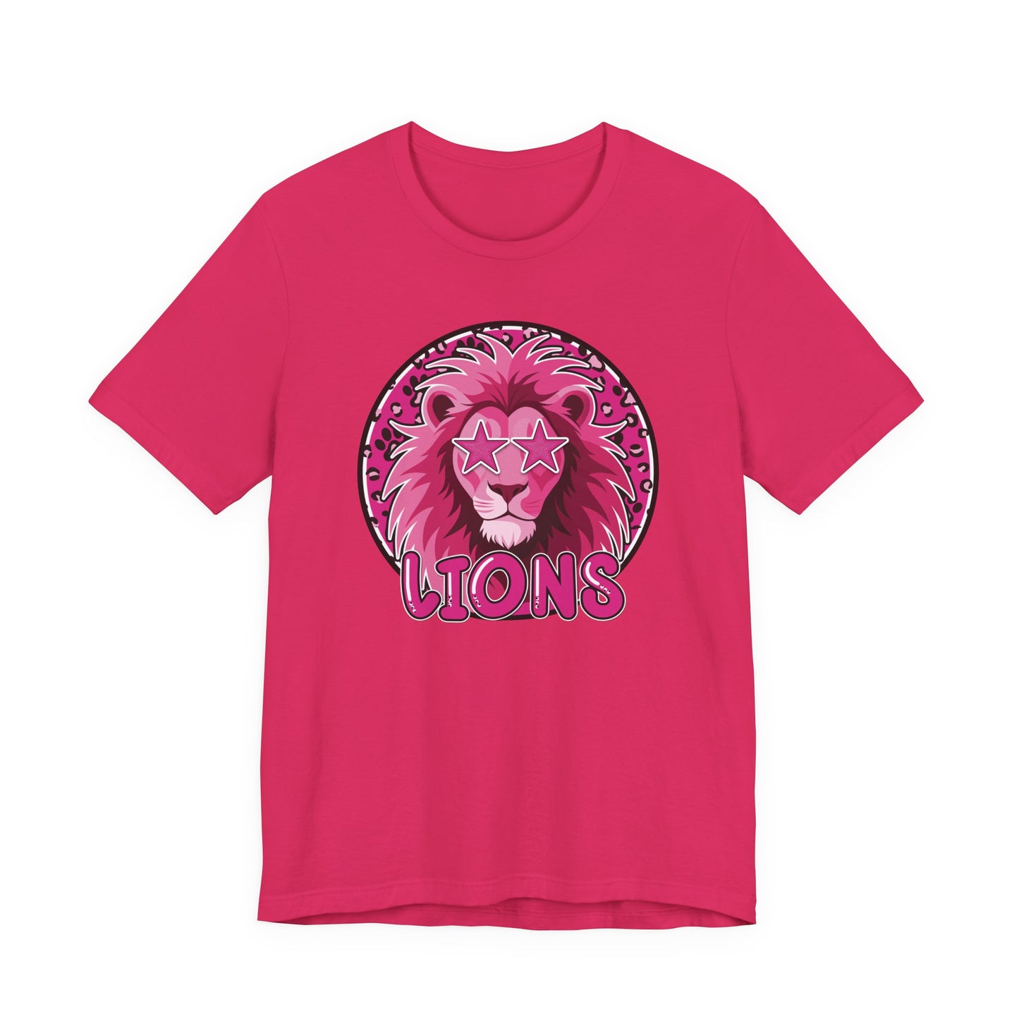 Preppy Pink Lion Tee - Bella Canvas