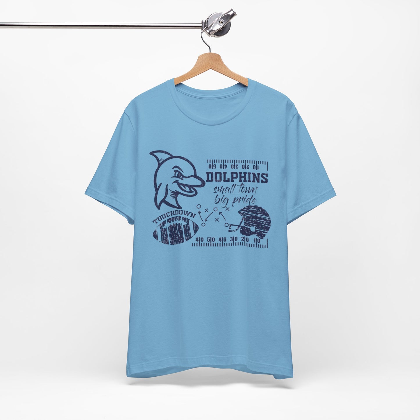 Adult Dolphin Football Tee - Bella Canvas